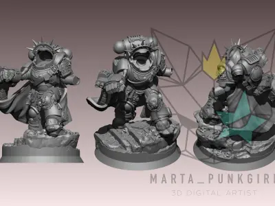 UNBAN RUINS BASES FOR GRIMDARK SCIFI Free 3D print model