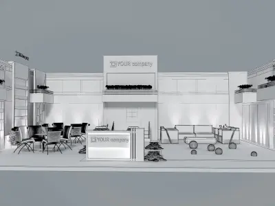 Booth Exhibition Stand a460b  3D model