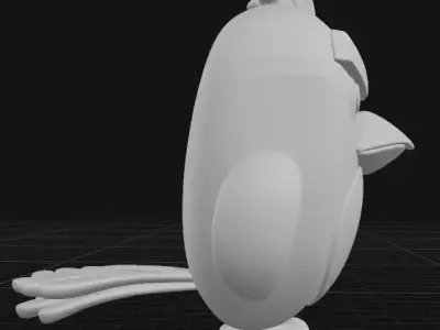 Red angry birds 3D print model