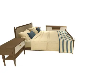 RH - VIENNE UPHOLSTERED BED 3D model