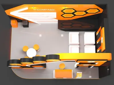 Exhibition Stand 5 Low-poly 3D model