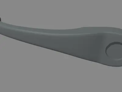 Car Door Handle 02 Low-poly 3D model