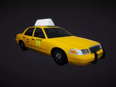 Car Taxi 01 3D model