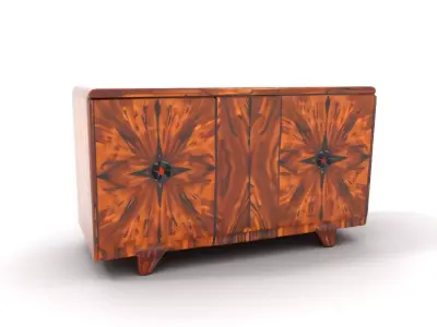 Elegant Wood Cabinet model pack Low-poly 3D model