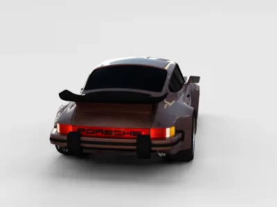 1975 Porsche 911 930 rev 3D model