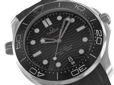 Omega Seamaster Diver Black 3D model