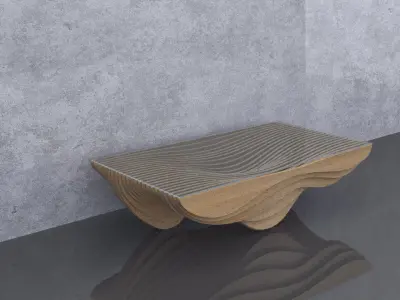 Parametric Wavy Wooden Furniture 02 - CNC files for cutting 3D model