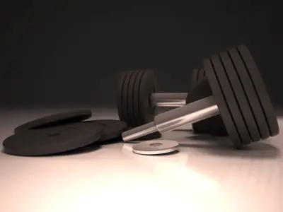 Dumbbells set of 3D model