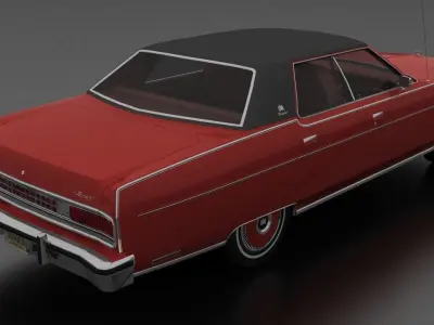 Marquis Brougham 4dr 1973 Low-poly 3D model