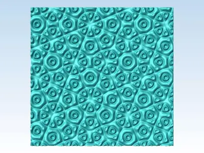 Wavy relief for CNC machining QC4 3D model