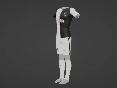 Juventus Sportwear Low-poly 3D model