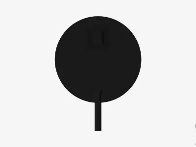 Wall Mixer Tap - Luxury - Sleek Oval - Diverter Low-poly 3D model