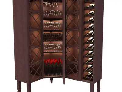 wine cabinet 3D model