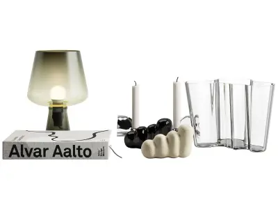 054 Living decor set ALVAR AALTO 00 3D model