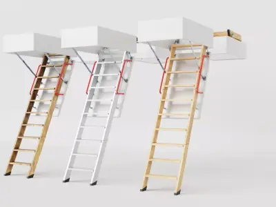 loft ladder 3D model