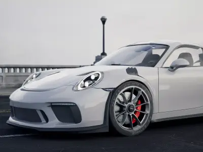 Porsche GT3 RS Low-poly 3D model