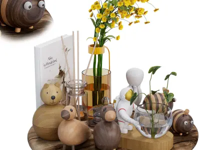 Decorative set 011 3D model get