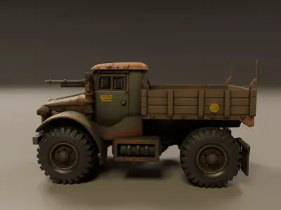 combat truck 3D print model from CGTrader