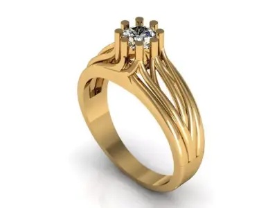 solitair ring Free 3D print model