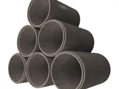 Concrete Pipe Low-poly 3D model