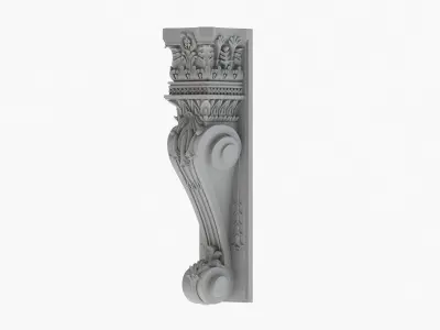 Scroll Corbel 44 3D model