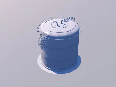 Petroleum Tank Factory 3D model