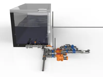 Pool water treatment 3D model