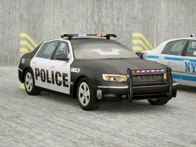 21 Low Poly social vehicles Low-poly 3D model