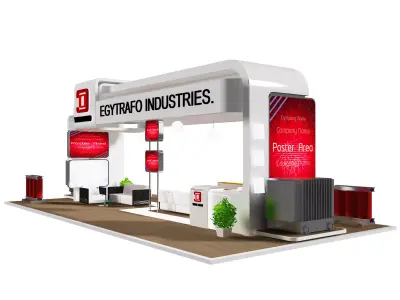  Booth Exhibition Stand a71 3D model