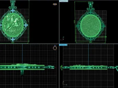 Icon of St George the victorious angel 863 3D print model