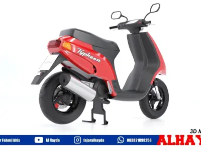 Piaggio Typhoon  Classic Scooter Low-poly 3D model