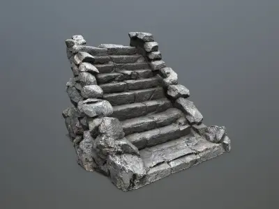 stairs Low-poly 3D model get
