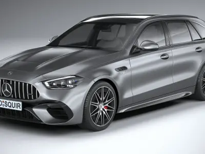 Mercedes-Benz C63S AMG E Performance Estate 2023 3D model