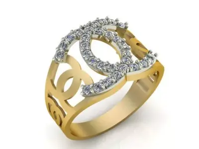Diamond Ring Jewellery for Women 3D print model 3D print model