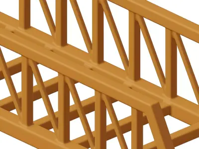 Plastic Exquisite Truss Bridge Toy 3D model