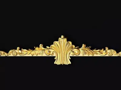 Central decor ornament for furniture 3D model 318