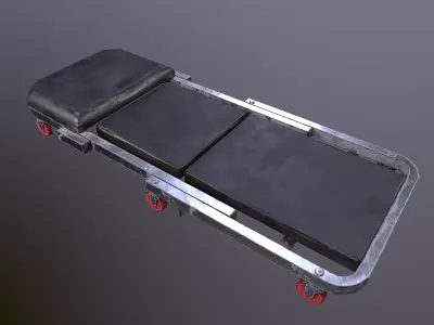 Worn Mud Service Car Creeper Garage  Low-poly 3D model