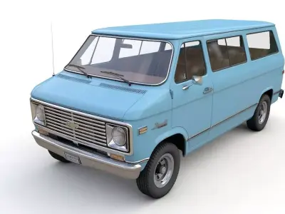 Chevy Van Beauville 1971 3D model