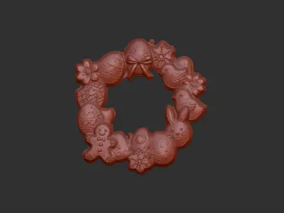 easter eggs wall decor  3D print model