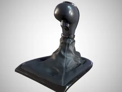 6 Speed Manual Gearshift Low-poly 3D model