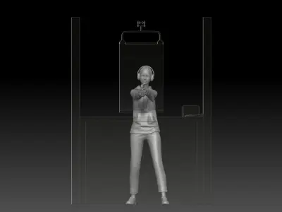 Shooting Range girl 1 3D print model