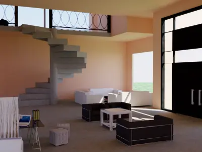 Simple Modern House  Free 3D model