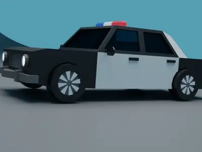 lowpoly Service cars  3D Model Pack