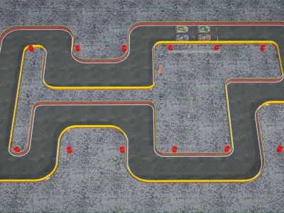 Gokart Track RT Low-poly 3D model