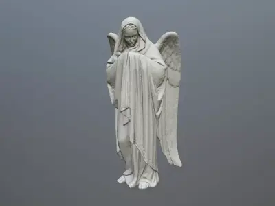 Angel Statue 01  3D print model