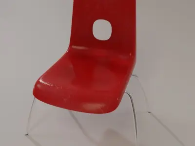 Plastic Chair for Game Engines PBR Low-poly 3D model
