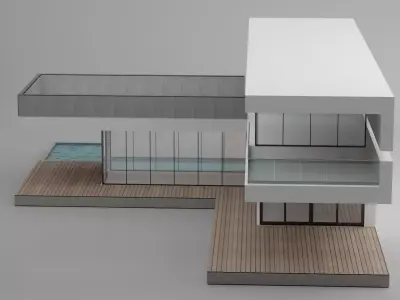 Modern House 3D model 15