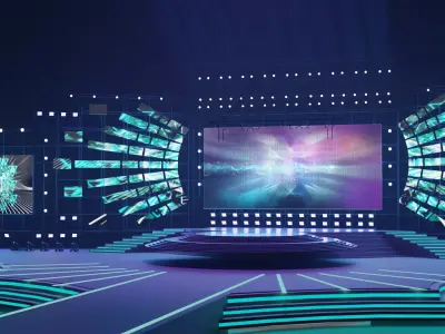 Concert stage 3D model