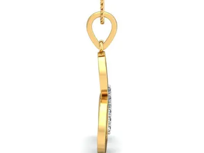 Solitaire Women Pendant 3dm STL OBJ FBX Renders Details 3D print model 73