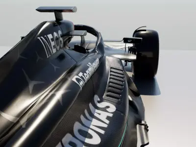 F1 Mercedes W14 Low-poly 3D model
